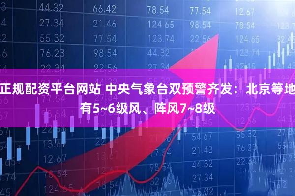 正规配资平台网站 中央气象台双预警齐发：北京等地有5~6级风、阵风7~8级