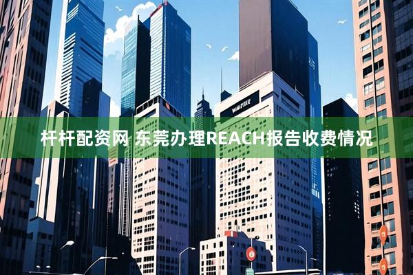 杆杆配资网 东莞办理REACH报告收费情况
